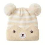 Teddy Pom Pom Baby Cap - Image 3