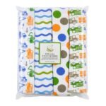 Kolaco Receiving Flannel Blanket – 4 Pieces Set (L Size)