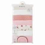 👶 Baby Bodysuits – 7 Pcs Pack for Girls (3–6 Months)