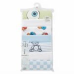 👶 Baby Bodysuits – 7 Pcs Pack for Boys (3–6 Months)