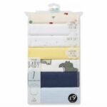👶 Baby Bodysuits – 7 Pcs Pack for Boys (6–9 Months) - Image 2