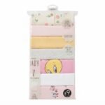 👶 Baby Bodysuits – 7 Pcs Pack for Girls (9–12 Months) - Image 3