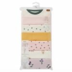👶 Baby Bodysuits – 7 Pcs Pack for Girls (9–12 Months) - Image 2