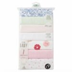👶 Baby Bodysuits – 7 Pcs Pack for Girls (9–12 Months)