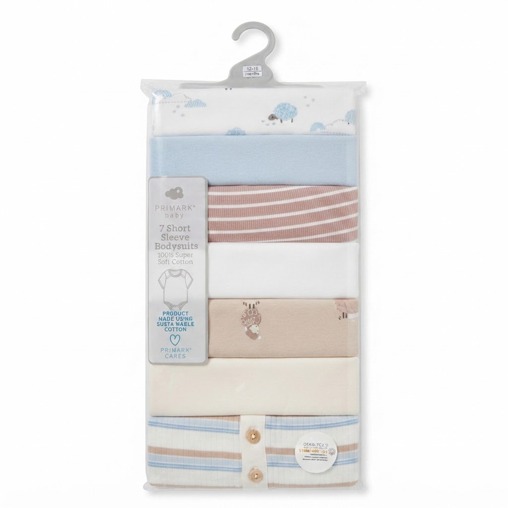 WhatsApp Image 2026-08-21 at 5.05.18 PM 👶 Baby Bodysuits – 7 Pcs Pack for Boys (12–18 Months) - Image 1